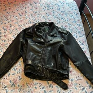 Black Leather Women's Jacket